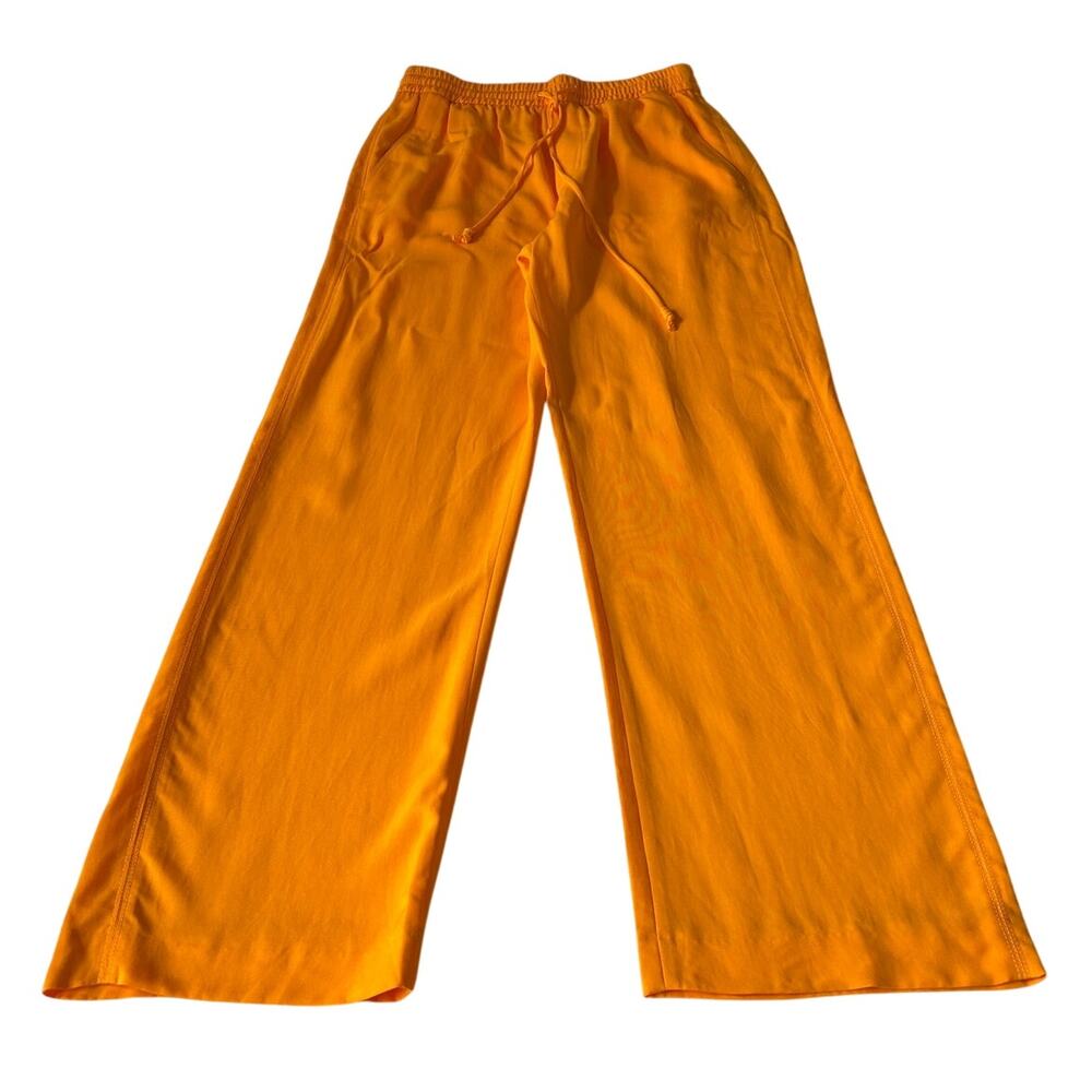 Zara Women's Pants Pull On Elastic Waist Drawstring Sz. S Orange Boho Lagenlook